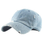 Headwear Premium Unstructured Custom Denim Dad Hat Washed Sports Plain Distressed Baseball Cap